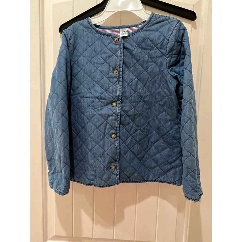 NWT❤️Carter’s Kid Quilted Denim Coat sz10